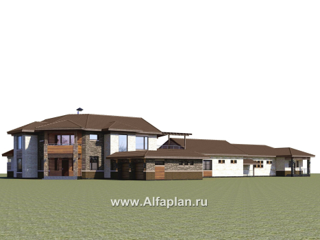 Проекты домов Альфаплан - "Шахерезада" - семейная вилла с бассейном и гаражом - превью дополнительного изображения №3