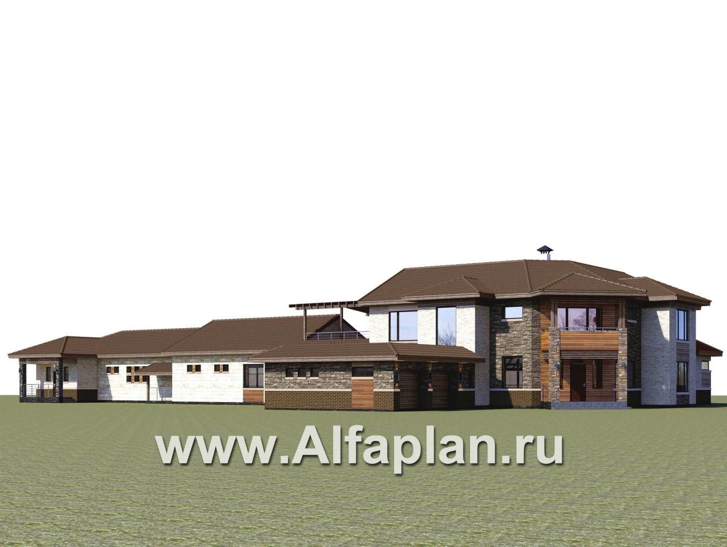 Проекты домов Альфаплан - "Шахерезада" - семейная вилла с бассейном и гаражом - дополнительное изображение №3