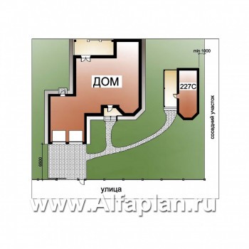 Проекты домов Альфаплан - Маленькая баня из газобетона для маленького участка - превью дополнительного изображения №4